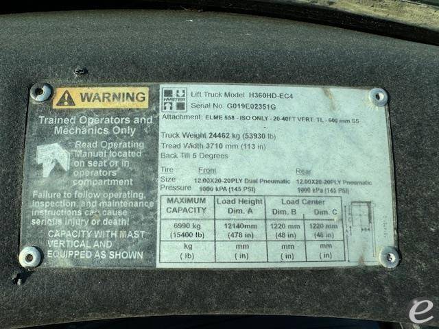 2009 Hyster H360HD2-EC4 At UsedEquipmentHub.com