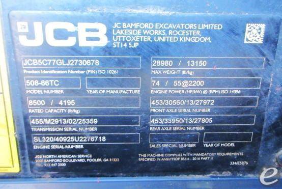 2018 JCB 508-66TC At UsedEquipmentHub.com