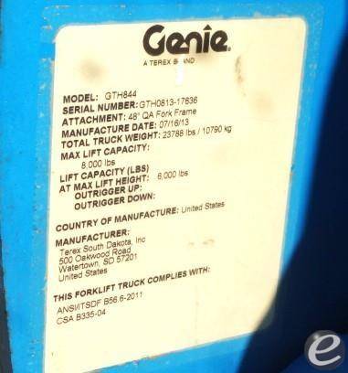 2015 Genie GTH844 At UsedEquipmentHub.com