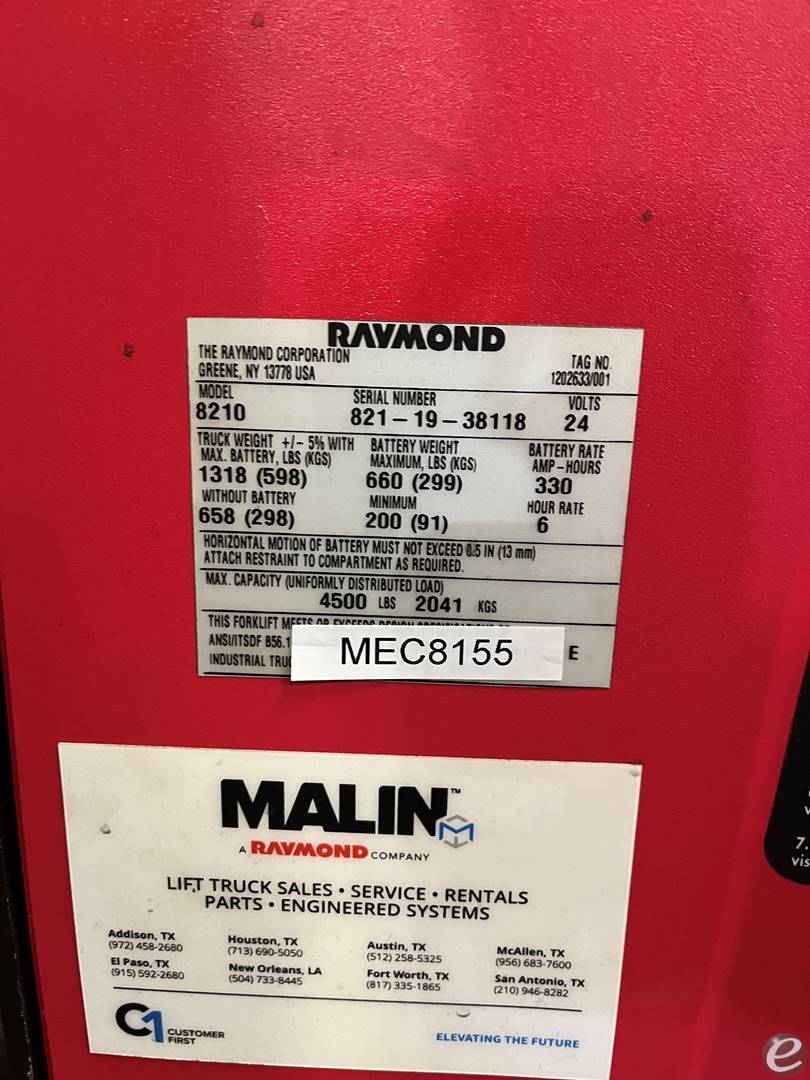 2019 Raymond 8210 At UsedEquipmentHub.com