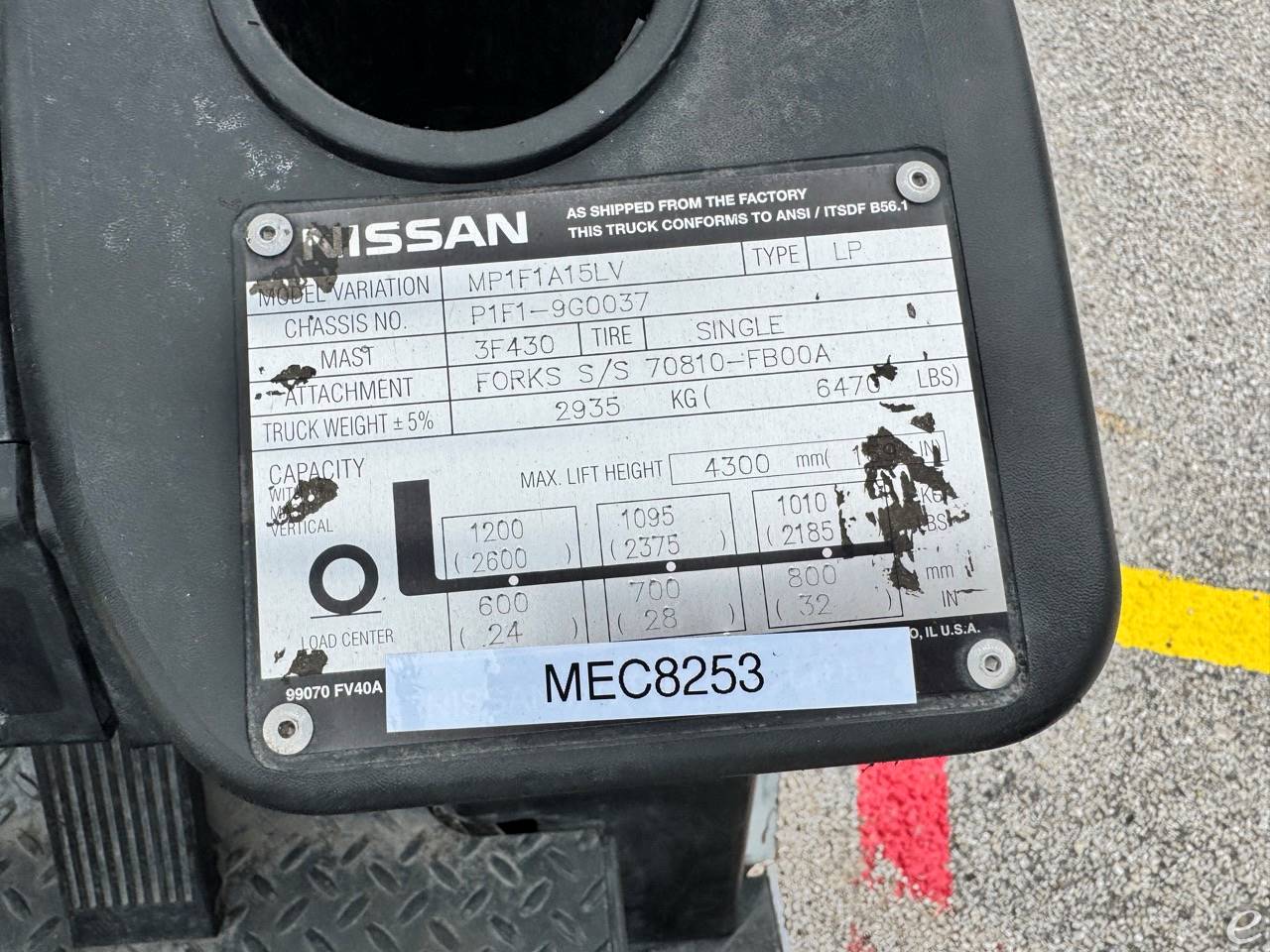 2007 Nissan MP1F1A15LV At UsedEquipmentHub.com