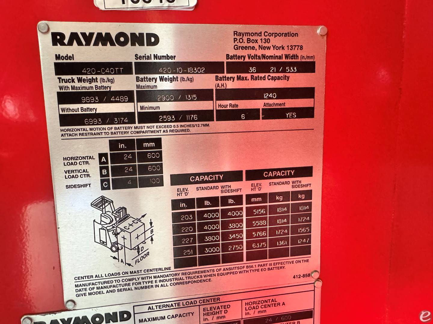 2010 Raymond 420-C40TT At UsedEquipmentHub.com