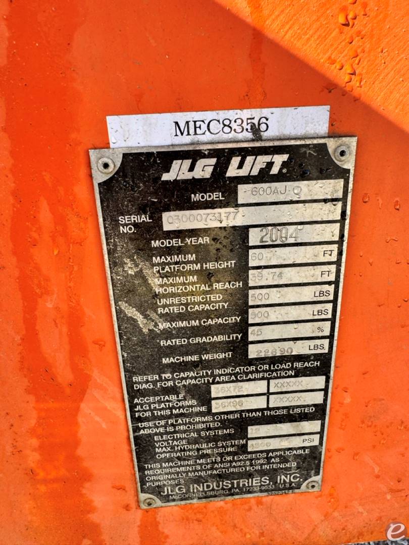 2004 JLG 600AJ At UsedEquipmentHub.com