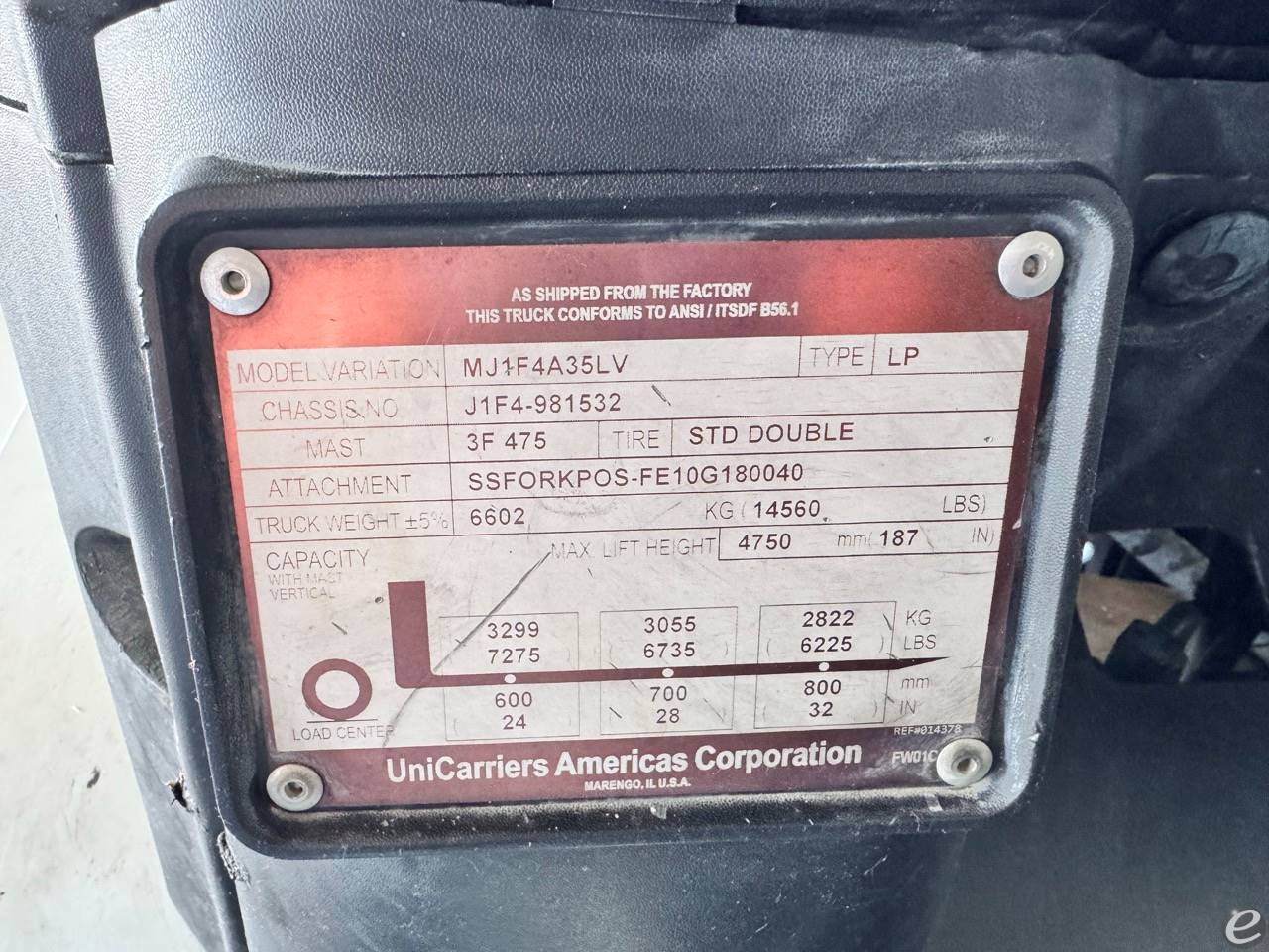 2016 Unicarriers MJ1F4A35LV At UsedEquipmentHub.com